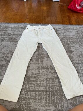 Levis Casual White Straight-Leg Pants W27 L28